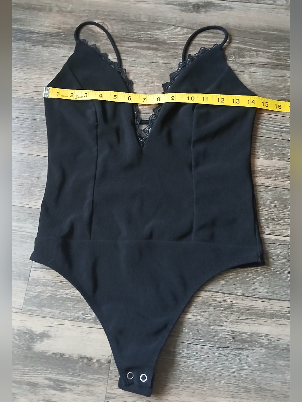 Express Black Lace-Trim Bodysuit Tank Top - Picture 10 of 13